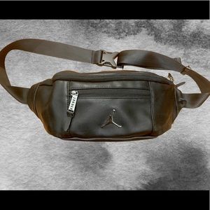 Jordan + Nike Black Leather Waist-Bag | Like New